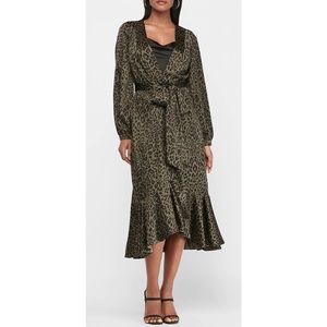 NEVER USED, Express leopard print belted cover up